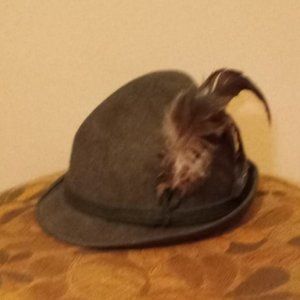 Pre-Owned Men’s Grey Oberland Wool Fedora Hat (Sz S)